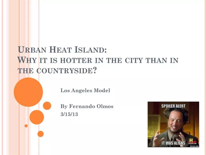 urban heat island why it is hotter in the city than in the countryside