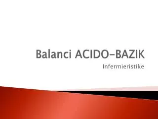 balanci acido bazik