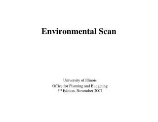 Environmental Scan