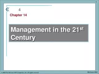 Management in the 21 st Century