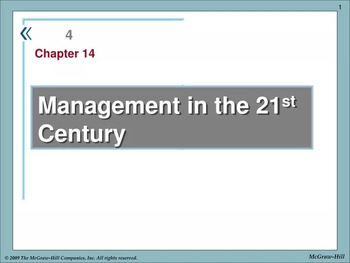 management in the 21 st century