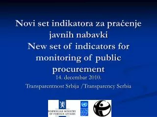 14 . d ecembar 2010. Transparentnost Srbija /Transparency Serbia