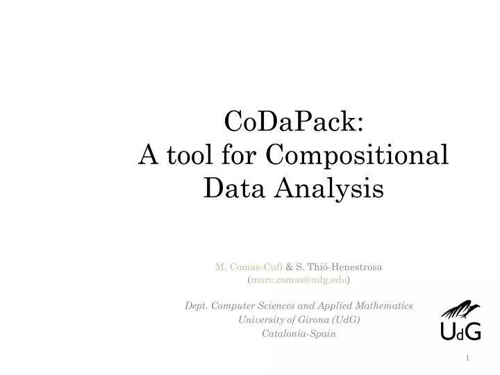 codapack a tool for compositional data analysis
