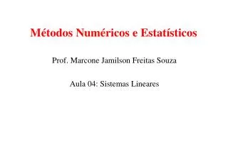m todos num ricos e estat sticos