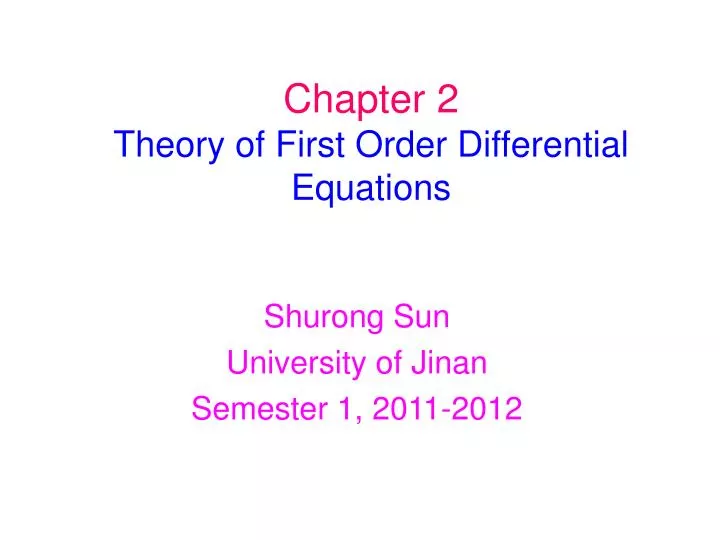 chapter 2 theory of first order differential equations