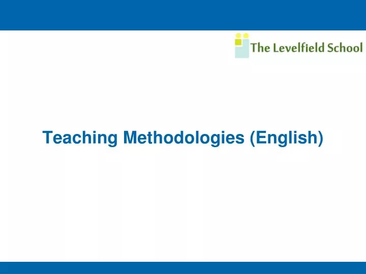 teaching methodologies english