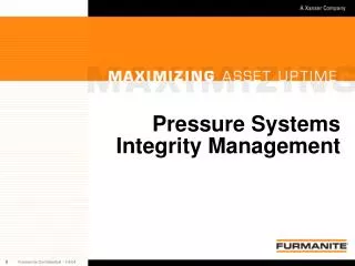 Pressure Systems Integrity Management