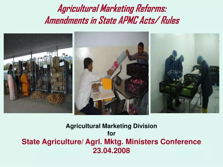 agricultural marketing reforms amendments in state apmc acts rules