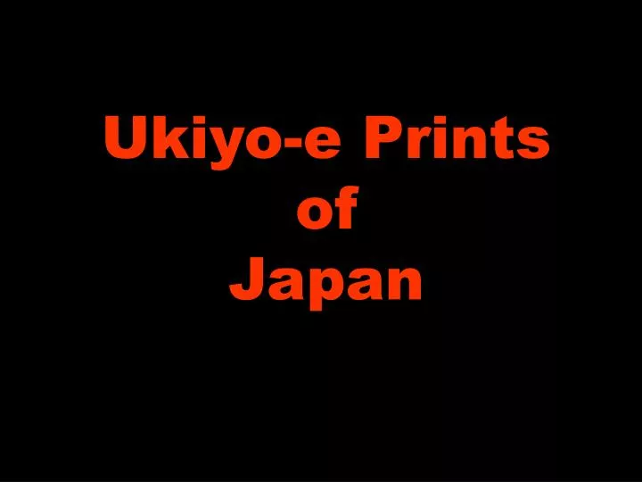 ukiyo e prints of japan