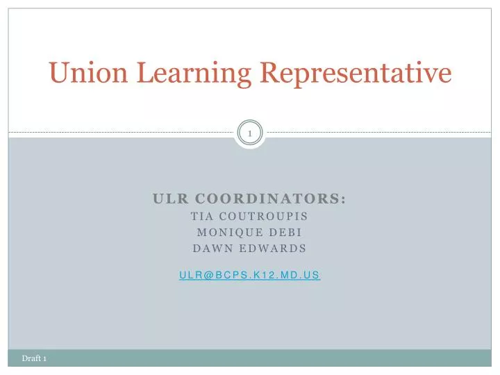 union learning representative