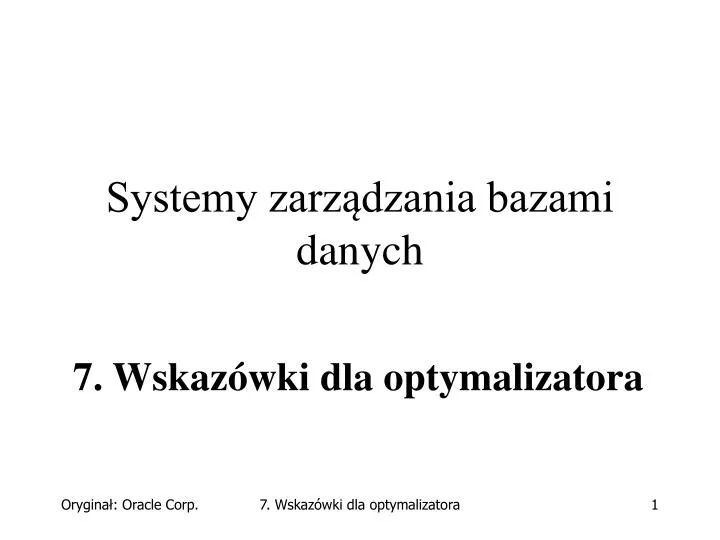 systemy zarz dzania bazami danych