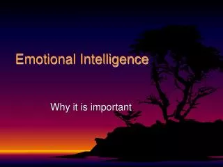 Emotional Intelligence