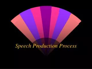 Speech Production Process