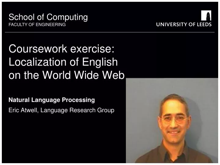 coursework exercise localization of english on the world wide web