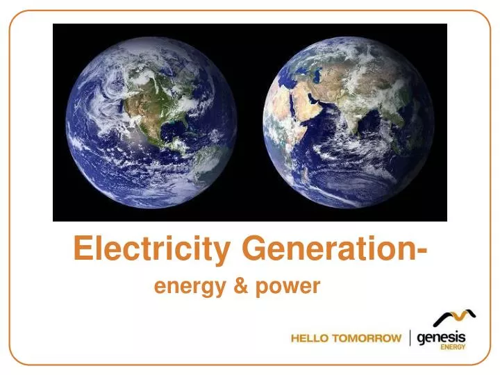electricity generation