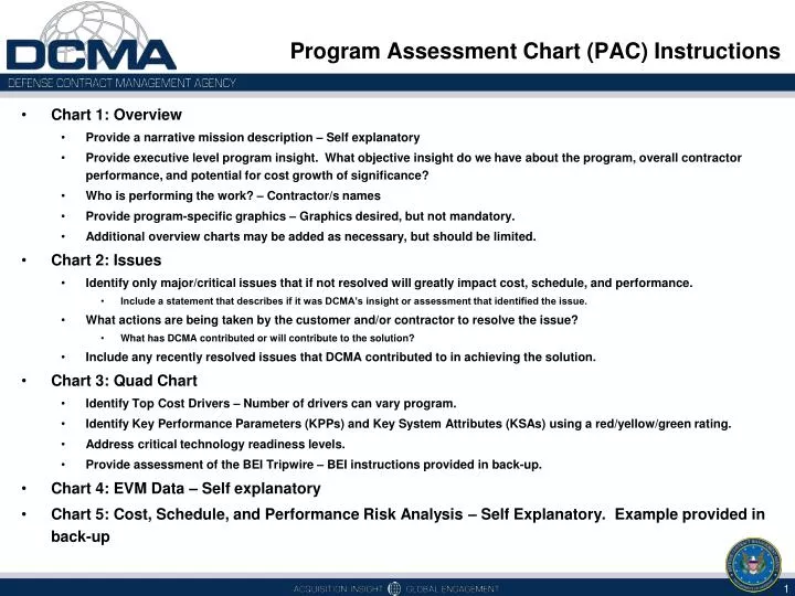 program assessment chart pac instructions