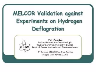 MELCOR Validation against Experiments on Hydrogen Deflagration