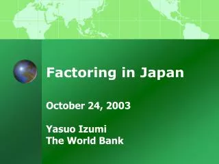 Factoring in Japan