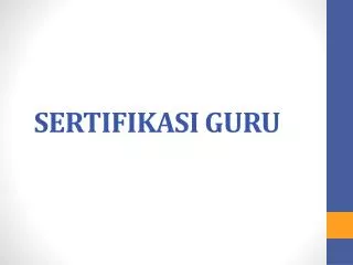 sertifikasi guru