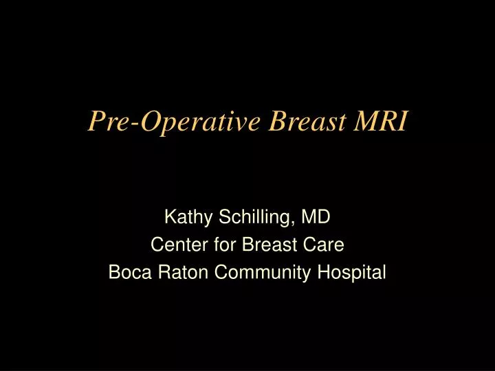 pre operative breast mri