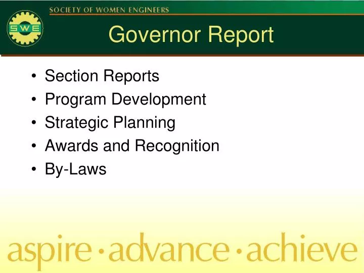 governor report