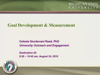 Goal Development &amp; Measurement