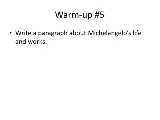 Warm-up #5