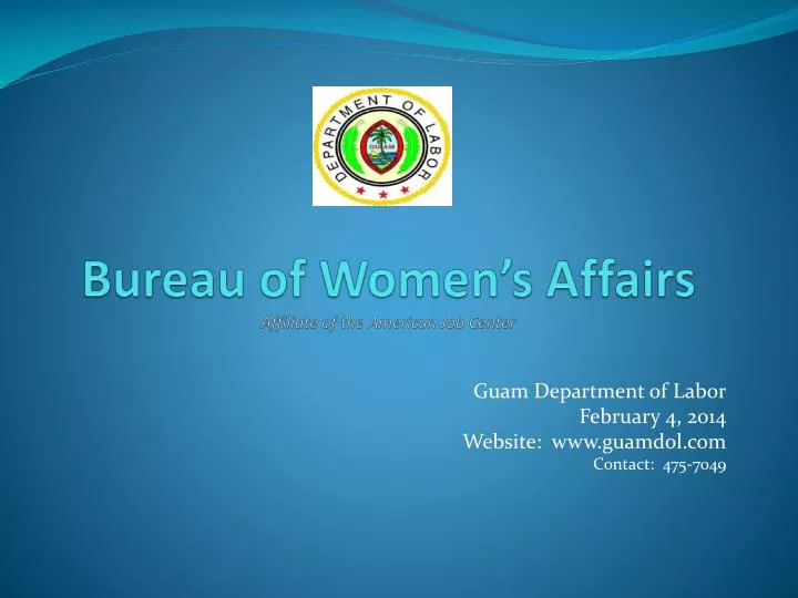 bureau of women s affairs affiliate of the american job center