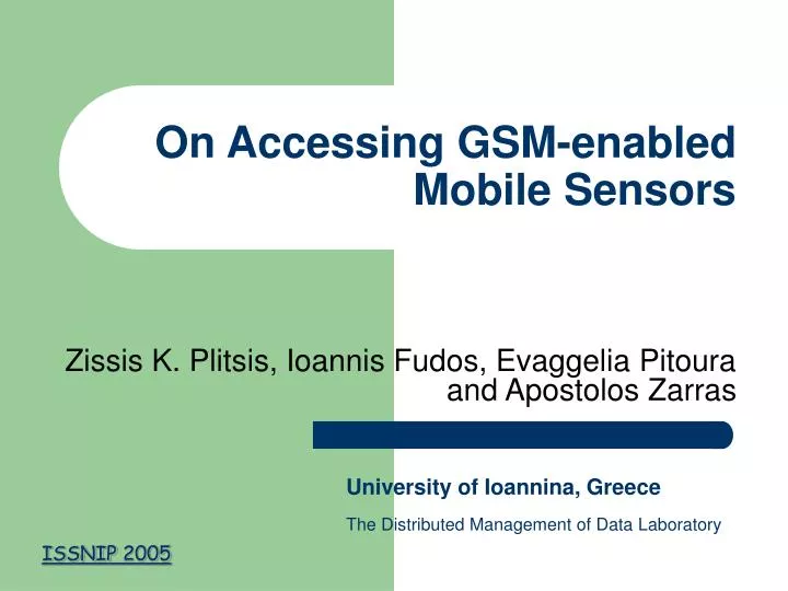 on accessing gsm enabled mobile sensors