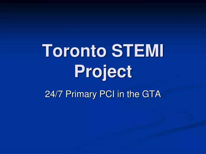 toronto stemi project