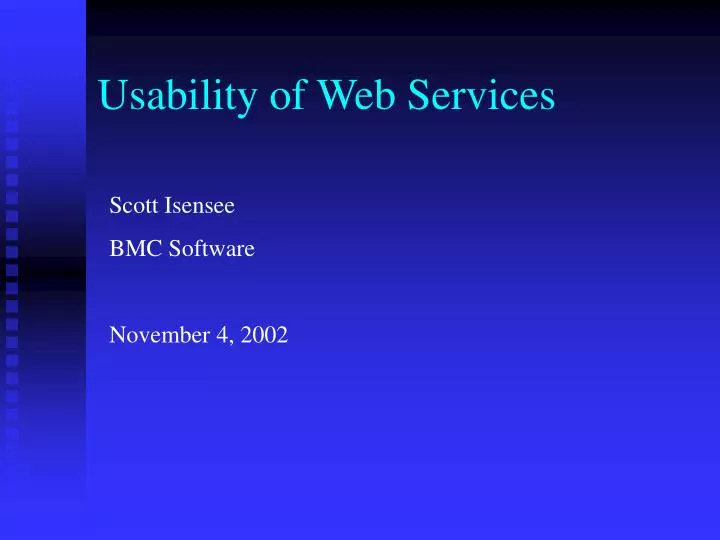 usability of web services