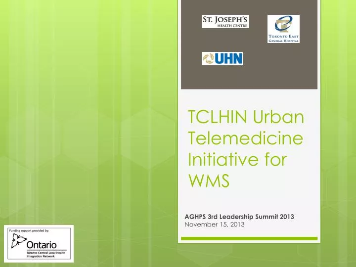 tclhin urban telemedicine initiative for wms