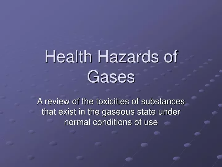 health hazards of gases