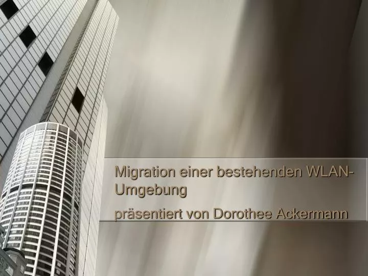 migration einer bestehenden wlan umgebung