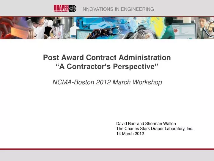 post award contract administration a contractor s perspective