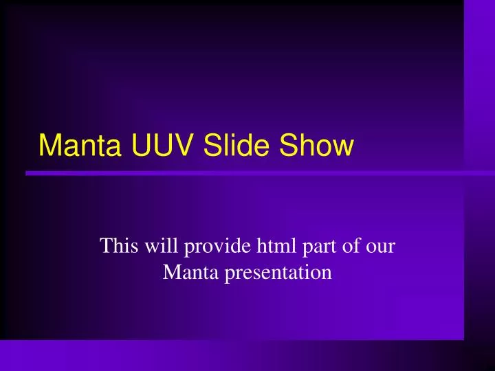 manta uuv slide show