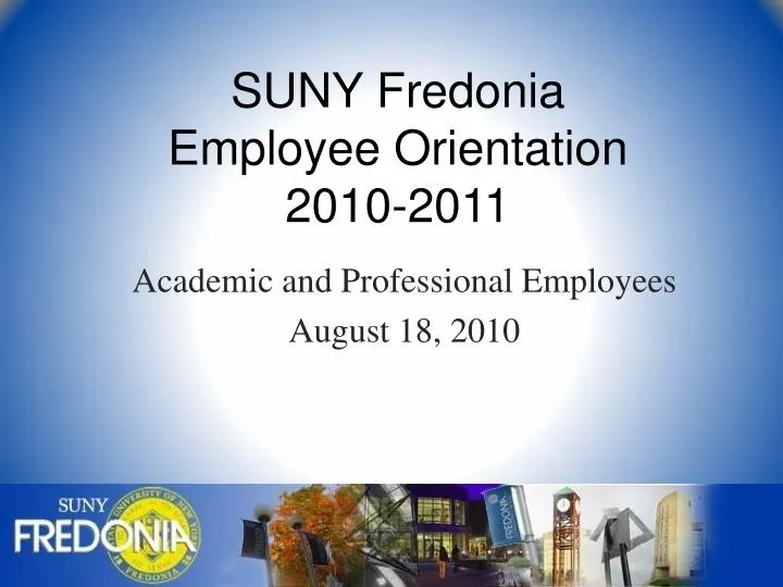 suny fredonia employee orientation 2010 2011