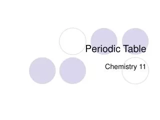 periodic table