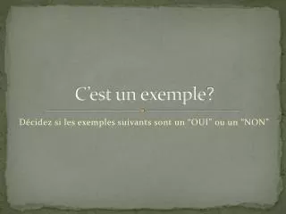 c est un exemple
