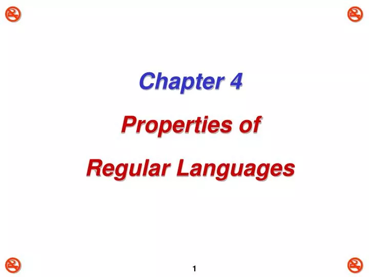 chapter 4 properties of regular languages