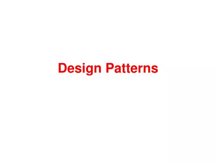 design patterns