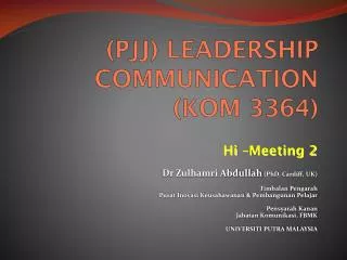 (PJJ) LEADERSHIP COMMUNICATION (KOM 3364)