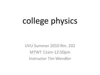 college physics