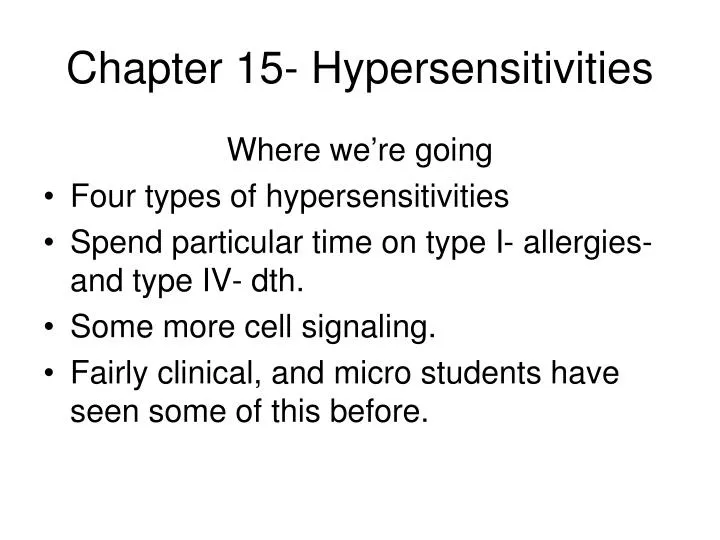 chapter 15 hypersensitivities