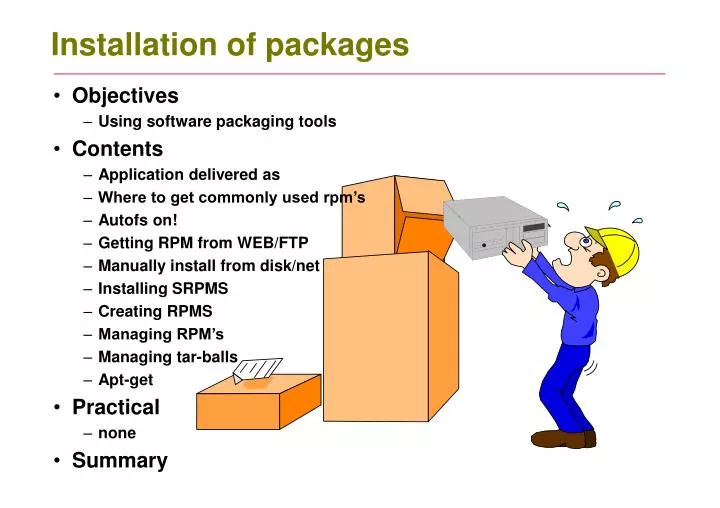 installation of packages