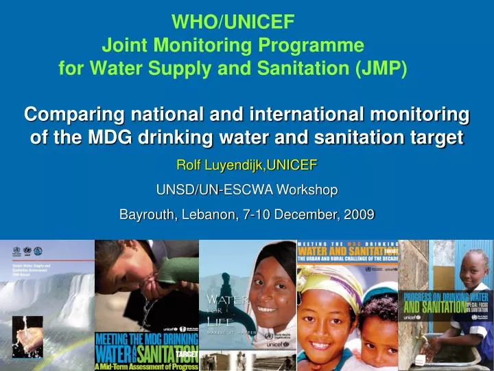 who unicef joint monitoring programme for water supply and sanitation jmp
