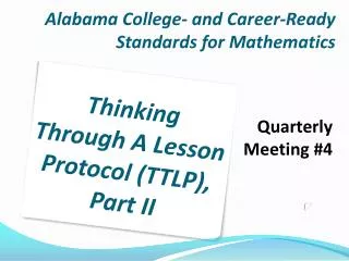 Alabama College- and Career-Ready Standards for Mathematics