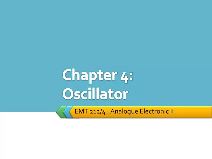 chapter 4 oscillator