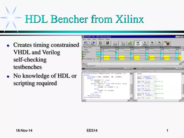 hdl bencher from xilinx