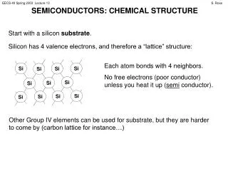SEMICONDUCTORS: CHEMICAL STRUCTURE